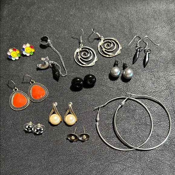 Jewelry - 5.  Ten Pair Earring Bundle + Cuff Earring